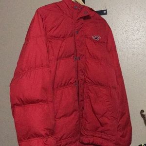 Hollister red jacket hoodie